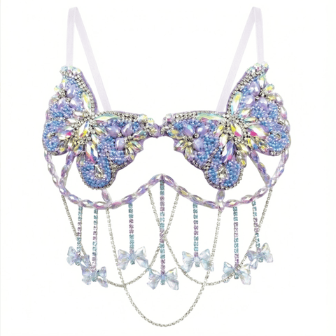 Fly By Butterfly Beaded Carnival Bra