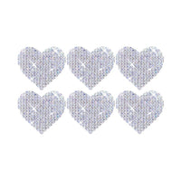 Standalone product shot of the iridescent crystal mini heart body stickers