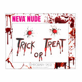 Bloody Trick Or Treat Large Temporary Tattoo Pack