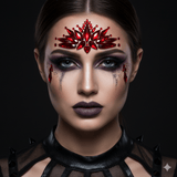 Demonica Red Crystal Face Jewels