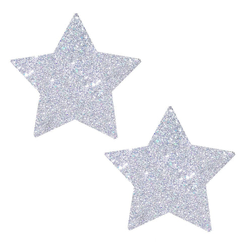 Silver Pixie Dust Glitter Starry Nights Nipple Cover Pasties
