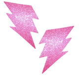 Sparkle Pony Pink Glitter Storm Surge Bolt Nipple Cover Pasties