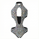 Stardust Lust Rhinestone Embellished Teddy One Piece Bodysuit