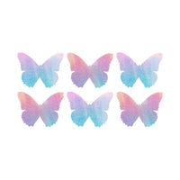 Tinky's Revenge Pink Blue Holographic Butterfly Kisses Body Stickers 6PK