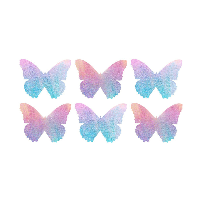 Tinky's Revenge Pink Blue Holographic Butterfly Kisses Body Stickers 6PK