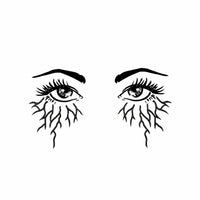 Salvatore Black Glitter Vampire Eye Veins Face Sticker