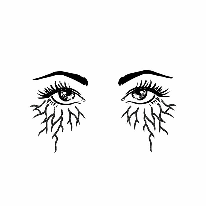 Salvatore Black Glitter Vampire Eye Veins Face Sticker