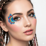 Mystic Peacock Wings Holographic Face Sticker