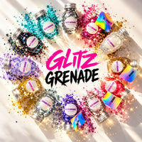Cosmetic glitter keychains in aloe gel seen from an alternate angle