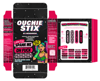 Fun adult themed pink and red bandages with playful XXX designs