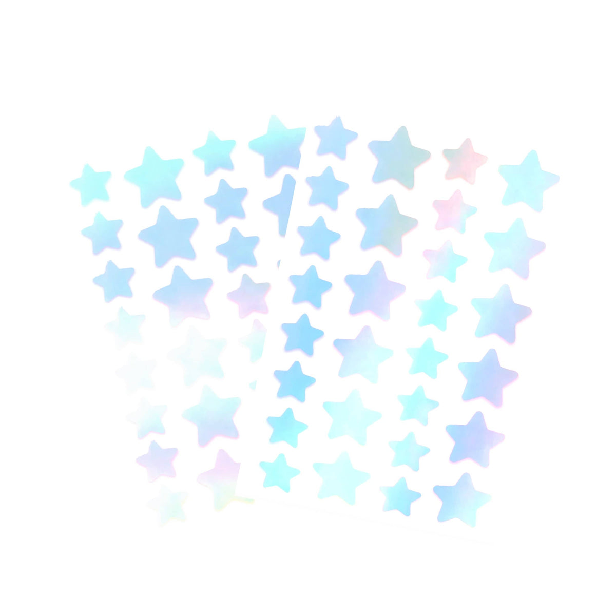 Holographic iridescent star hydrocolloid acne pimple stickers in a styled product view