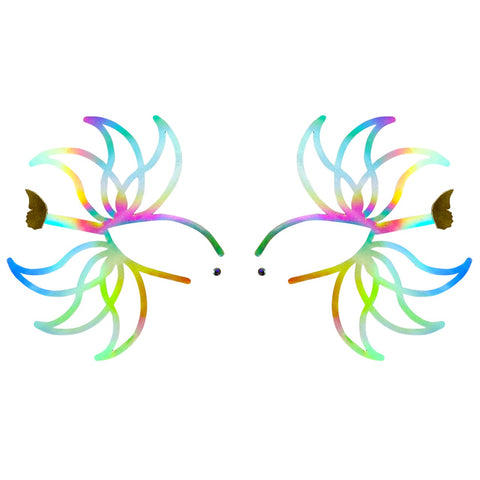 Rainbow Petal Glow Holographic Face Sticker