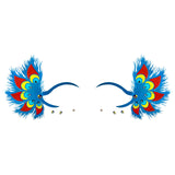 Mystic Peacock Wings Holographic Face Sticker