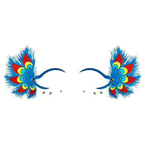 Mystic Peacock Wings Holographic Face Sticker