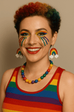 Rainbow Tears Multicolor Crystal Face Jewels