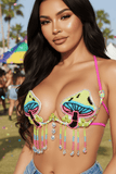 Neon Shroom Carnival Bra