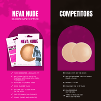Pale nude invisible reusable silicone nipple covers pictured alone against a plain backdrop