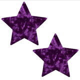 Dark Purple Velvet Crush Star Nipple Cover Pasties