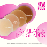 Mocha Yummy Skin INVISIBLE REUSABLE Silicone Nipple Cover Pasties