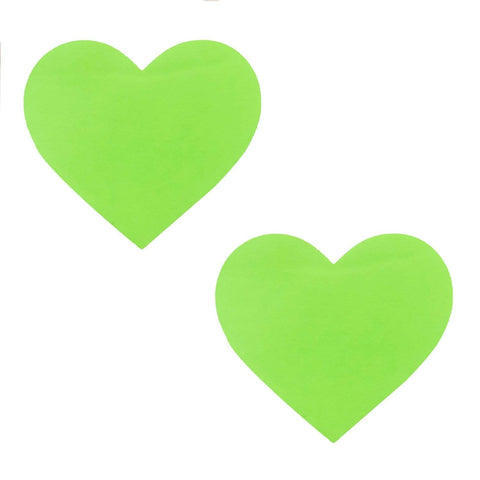 Neon green nipple pasties, Neva Nude