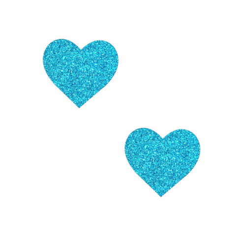 Bowie Blue Glitter Heart BodiStix 6PK, Heart BodiStix - NevaNude