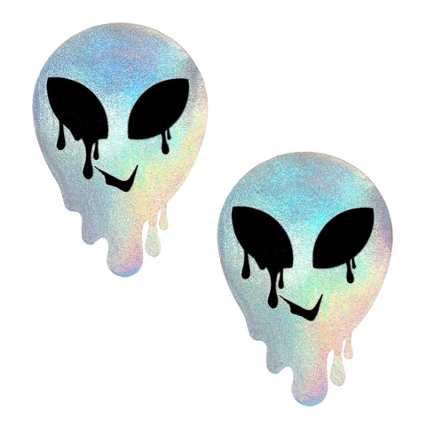Care Bare Stare Holographic Melty Alien Nipple Cover Pasties