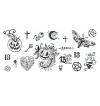 Standalone product shot of the black witch temporary tattoos