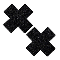 Black Malice Glitter X Nipztix Pasties, X Nipple Pasties - NevaNude