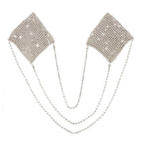 Chain Reaction Silver Metal Mesh Jewel Reusable Nipple Cover Pasties