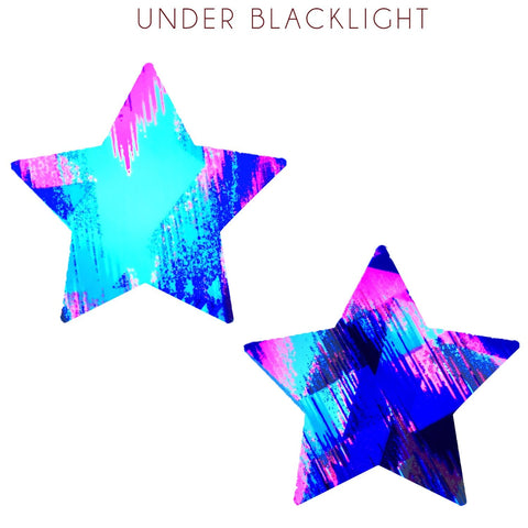 Block Party Blacklight Starry Nights Pasties, Star Pasties - NevaNude