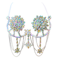 Winterfell Clear Iridescent Crystal Carnival Bra