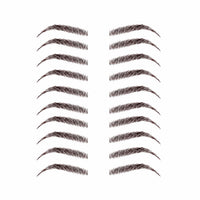 Brown tattoo eyebrows shown for easy instant brow makeup with no pencil needed