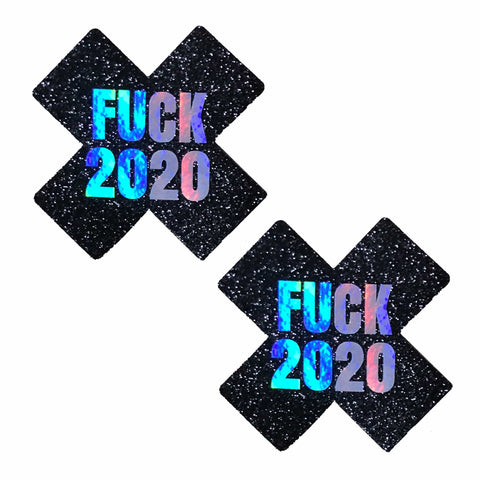 F*ck 2020 Black Malice Glitter X Factor Nipple Cover Pasties