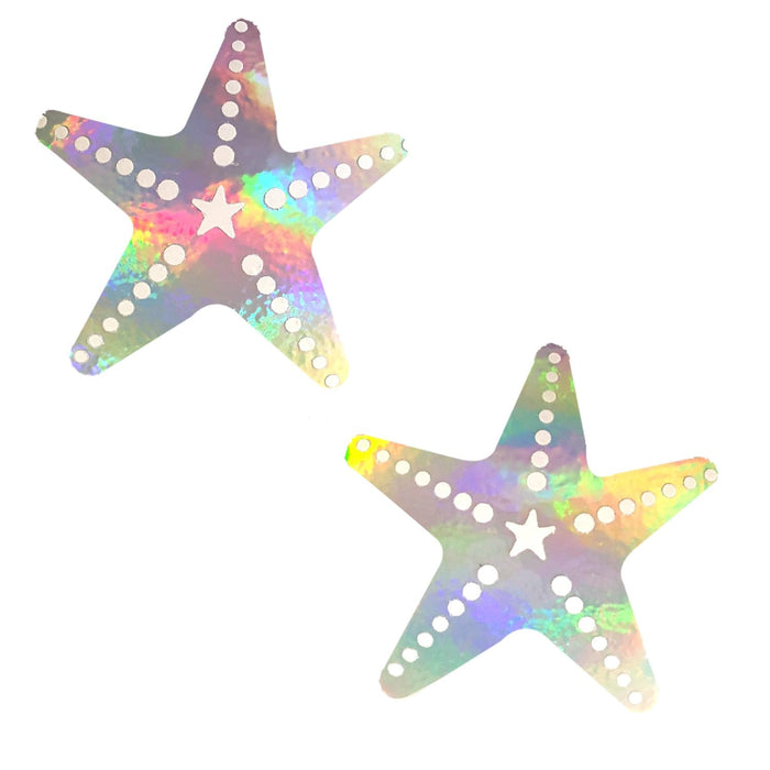 Care Bare Stare Super Holographic Sexy Starfish Pasties, Starfish - NevaNude