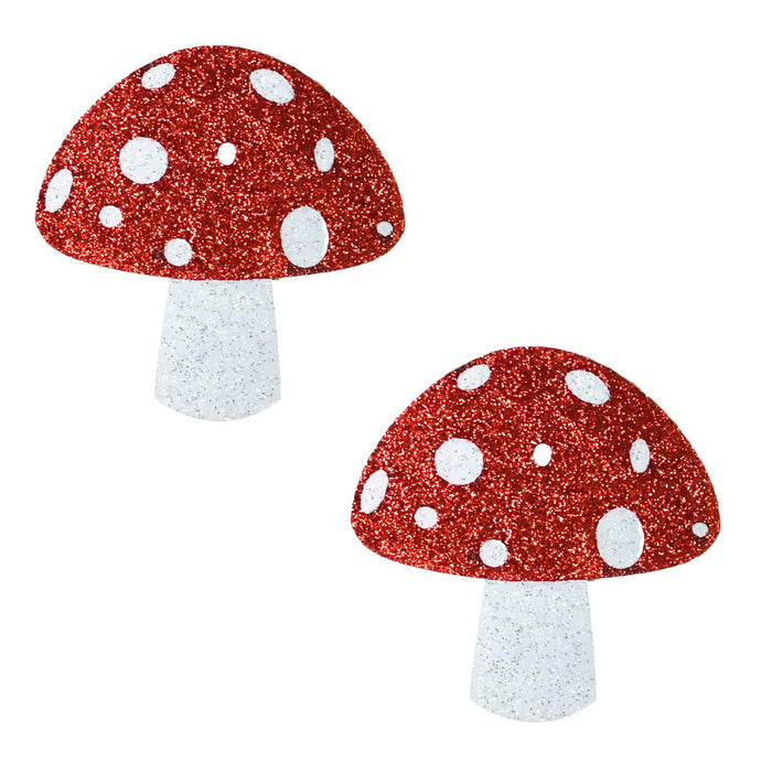 Almost Emoji Sparkly Shroom Nipztix Pasties, Nipple Pasties - NevaNude