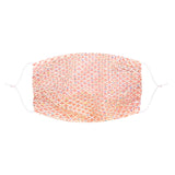 Speech Less Baby Pink Mesh Jewel Face Mask With Adjustable Loops
