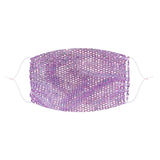 Dona Tell-ya Lavender Crystal Mesh Jewel Face Mask With Adjustable Loops