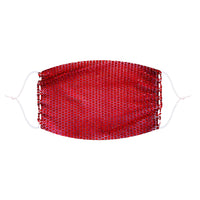 Red crystal mesh jewel face mask from the superhero Halloween bundle