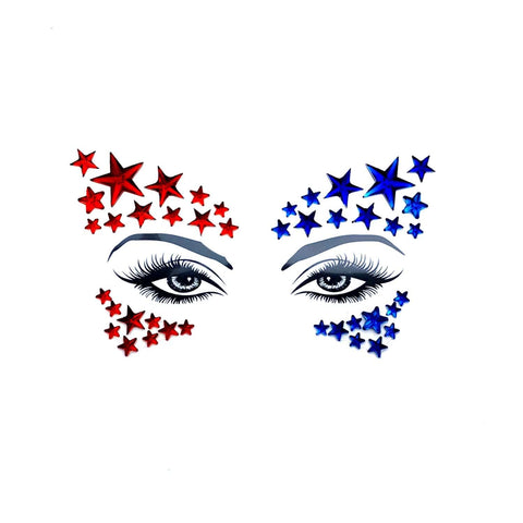 Americana Crystal Jewel BodiStix In Your Face Edition, Crystal Body Sticker - NevaNude
