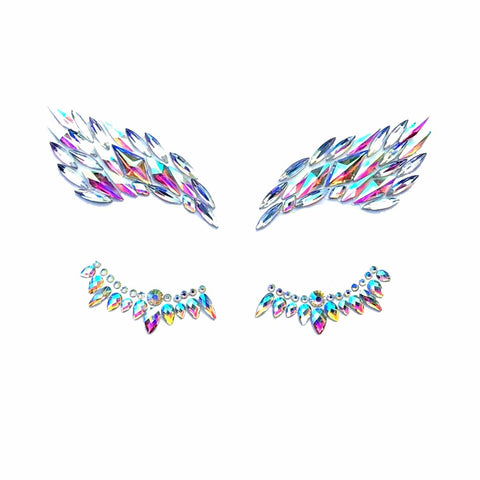 Night Hawk Crystal Jewel Face Stickers – NevaNude