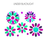 Blacklight face crystals, Neva Nude