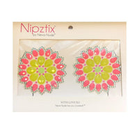 Crystal flower nipple pasties, Neva nude