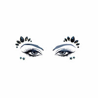 Face crystals from the black goth rebel night bundle shown on their own