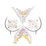 Legendary Zlda Iridescent Crystal Jewel Nipple Sticker Crop Top