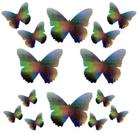 Gray holographic butterfly sticker crop top shown on a clean background