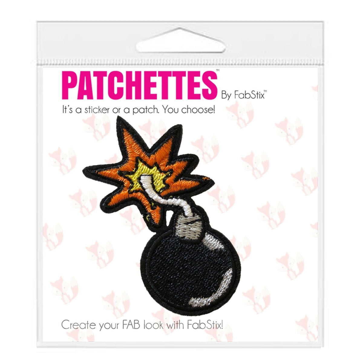 TNT iron on patch sticker, FabStix