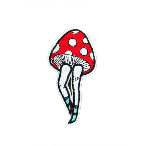 mushroom iron on patch sticker, FabStix