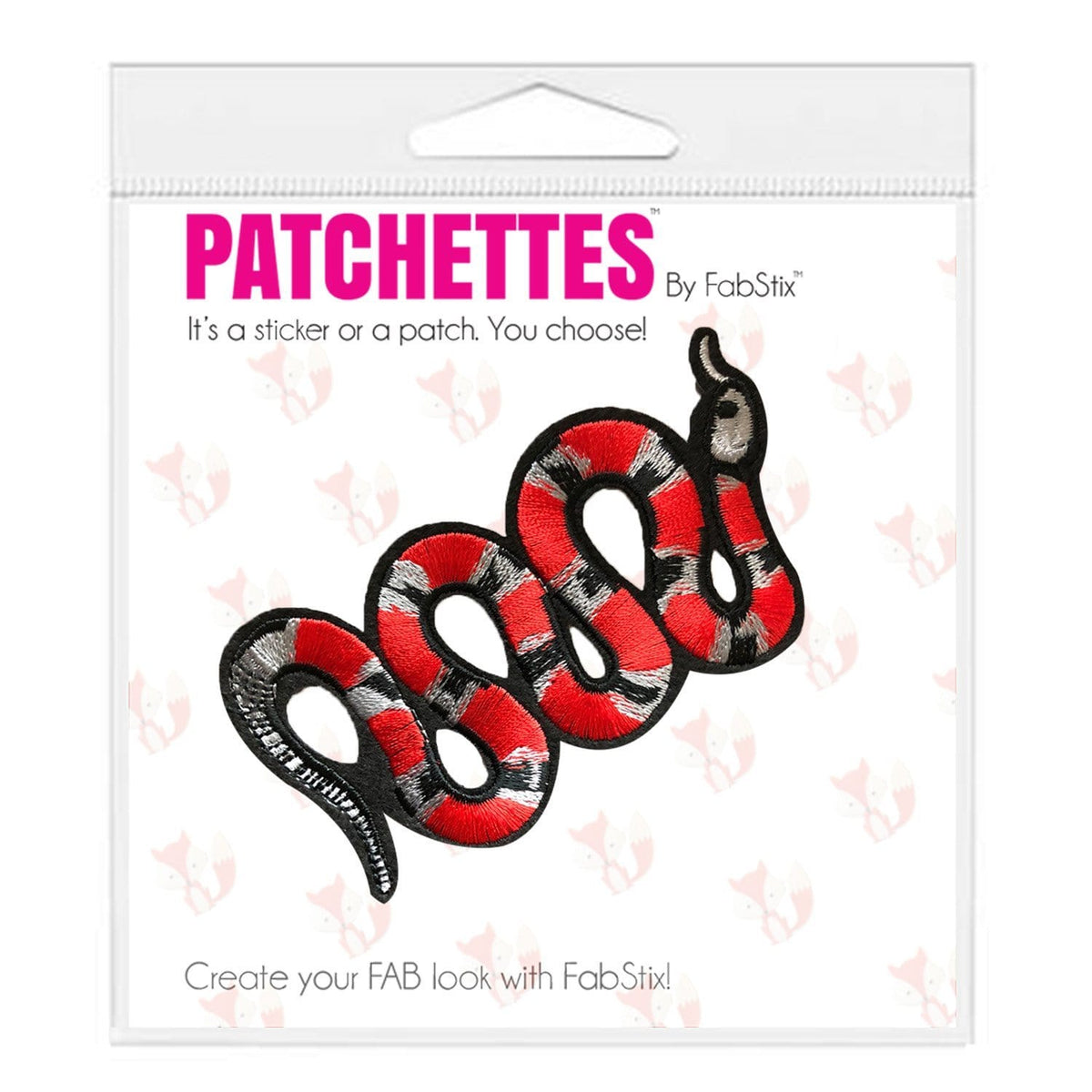 snake iron on patch sticker, FabStix