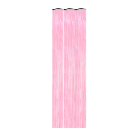 Marshmallow Blossom Pink Glow In The Dark Hair Extension Clips 3 PK