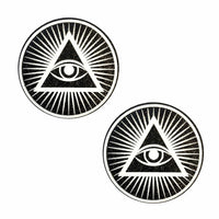 Black glitter third eye nipple pasties shown on a clean background